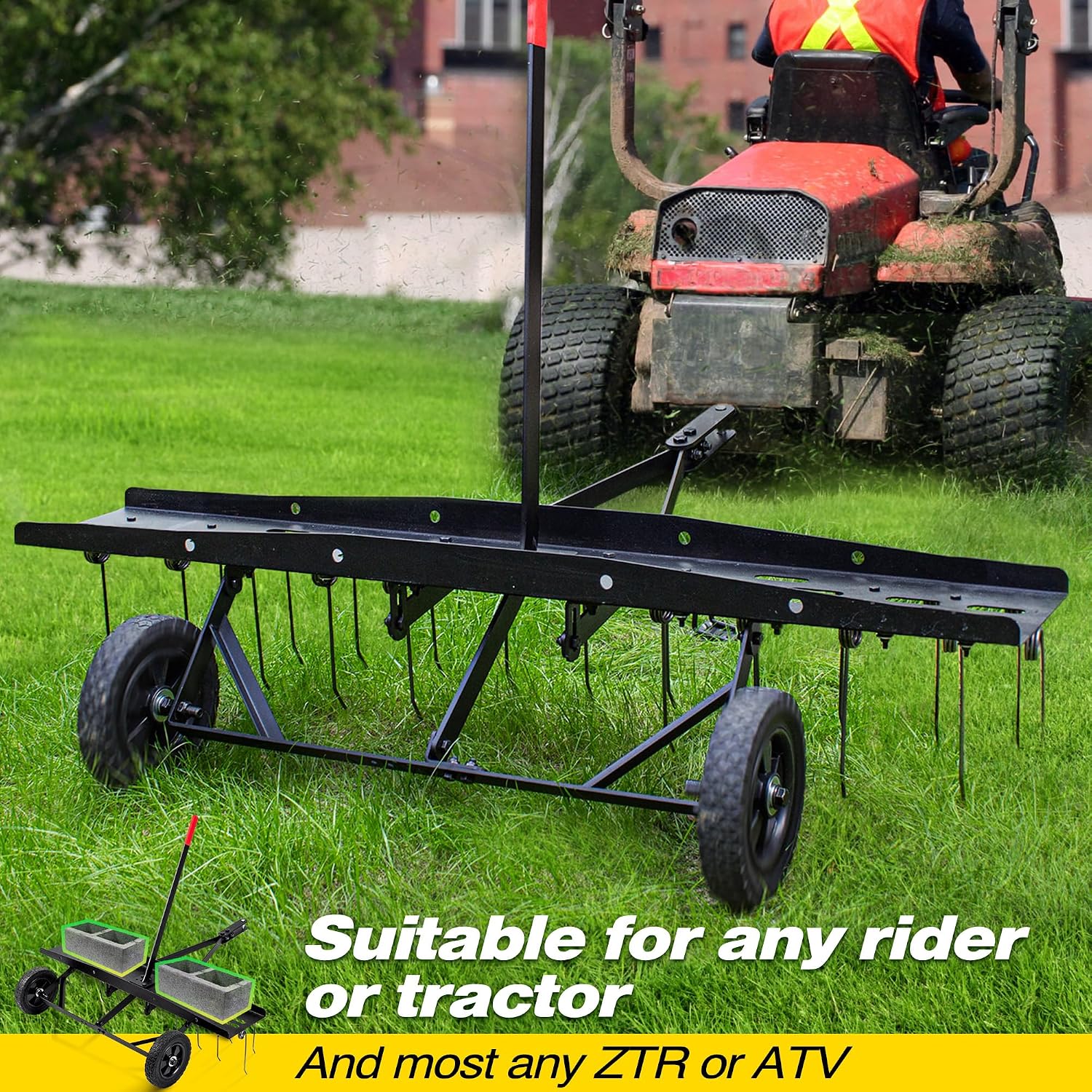 Tow Behind Lawn Dethatcher Rak - đánh giá và giá Heavy Equipment Yard