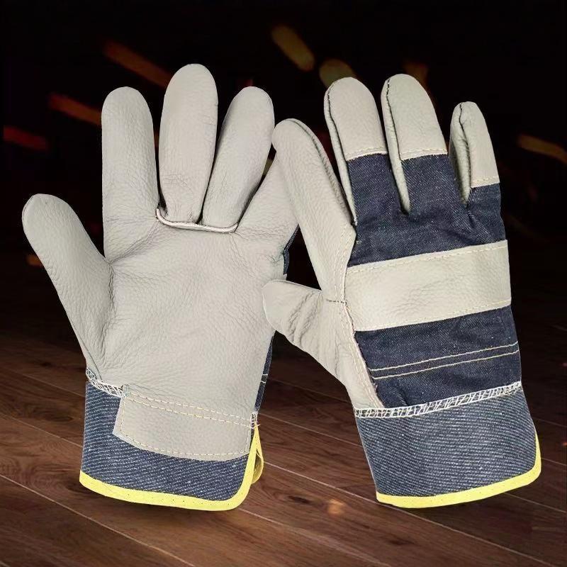 1 Pair Cowhide Denim Gloves Th - đánh giá và giá Heavy Equipment Yard