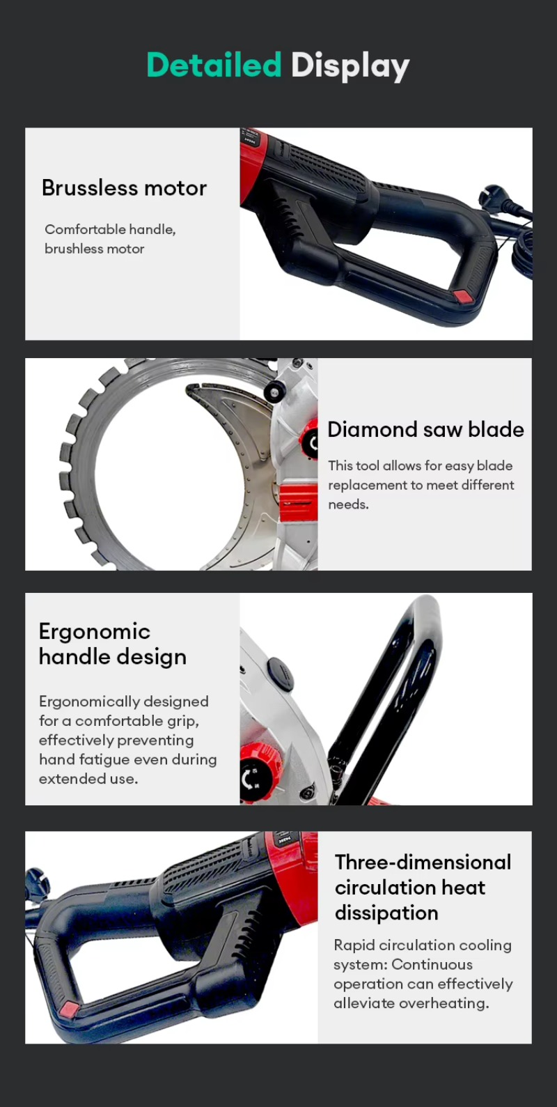 8800W Electric Power Concrete  - đánh giá và giá Electric Concrete Cutter