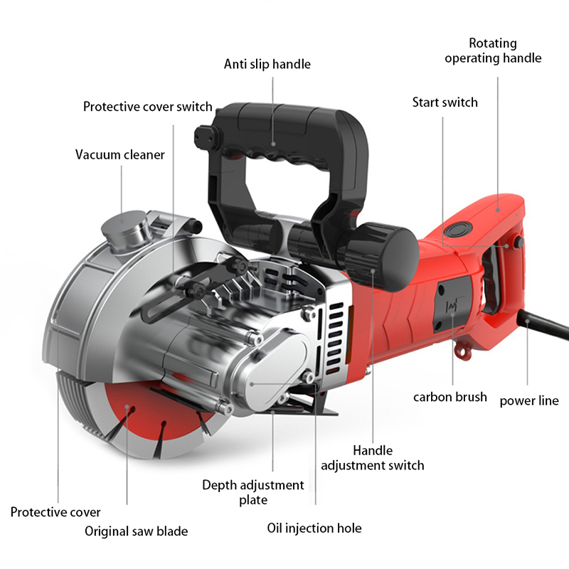 5800W High Power Wall Slotting - đánh giá và giá Electric Concrete Cutter
